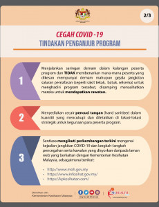 Cegah COVID-19 : Tindakan Penganjur Program